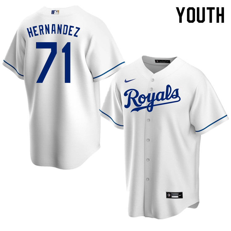 Nike Youth #71 Carlos Hernandez Kansas City Royals Baseball Jerseys Sale-White